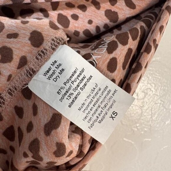 Beyond Yoga Shorts Womens XS Pink Leopard Cheetah High Waisted Biker Made USA - Picture 6 of 9